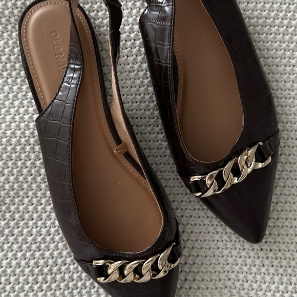 Old Navy faux croc slingbacks - Picture 1 of 6